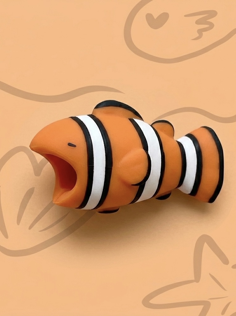 PROTECTOR CABEZAL ANIMALS BITE NEMO NARANJA
